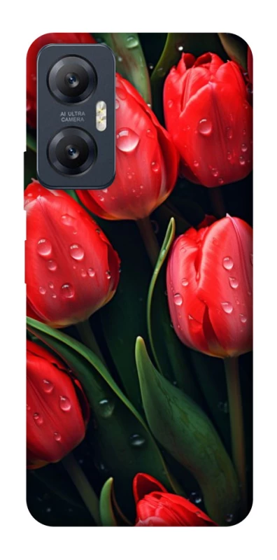 Чохол на Infinix Hot 20 5G Червоні тюльпани фото 1 Чохол на Infinix Hot 20 5G Червоні тюльпани фото 1 з 1