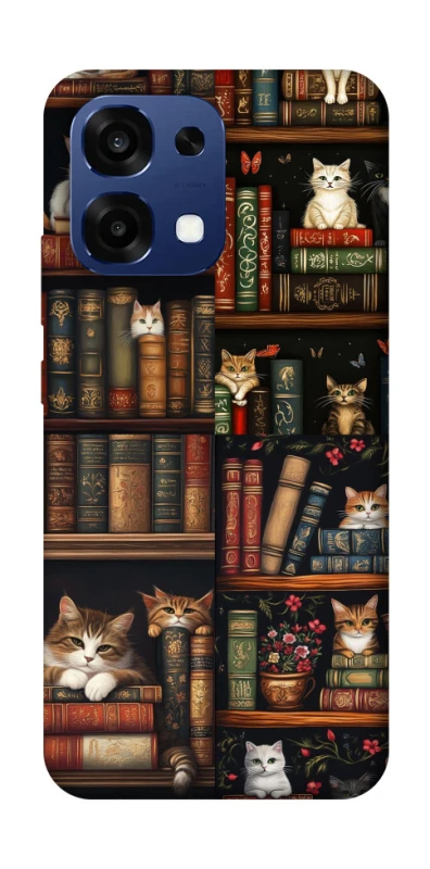 Чохол на Oppo A6 Pro 4G/5G Cats & Books фото 1 з 2