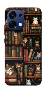 Чохол на Oppo A6 Pro 4G/5G Cats & Books фото 1 з 2