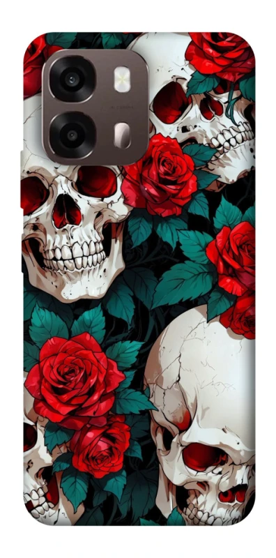 Чохол на Oppo A6 skull and rose фото 1 з 2