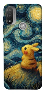 Чохол на Motorola Moto E20 Pikachu and Van Gogh фото 1 з 1