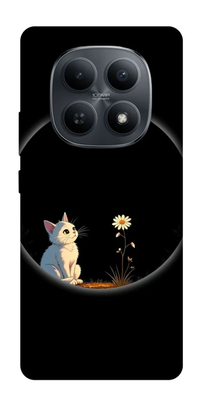 Чехол на Xiaomi Redmi Note 15 4G/5G (EU) Cat and flower фото 1 из 1