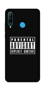 Чохол на Huawei P30 lite Parental Advisory Label фото 1 Чохол на Huawei P30 lite Parental Advisory Label фото 1 з 1