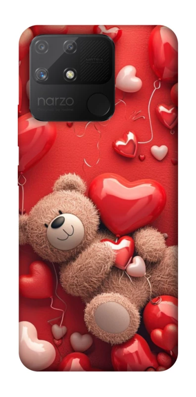 Чохол на Realme Narzo 50A bear in hearts фото 1 з 1