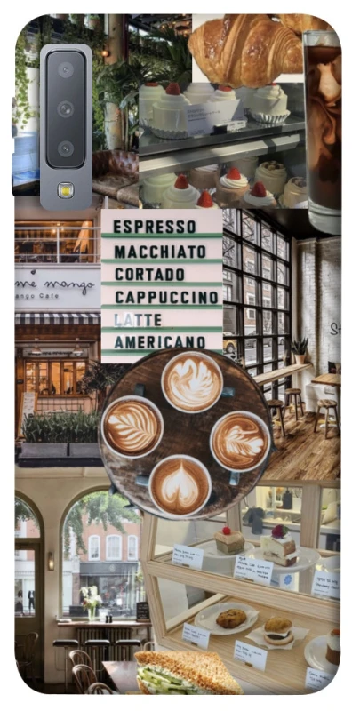 Чохол на Samsung A750 Galaxy A7 (2018) Coffee collage ver.5 фото 1 з 1