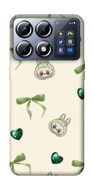 Чохол на Xiaomi POCO X8 Pro Labubu Green Heart фото 1 з 1