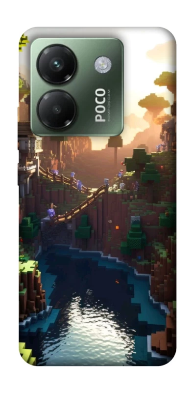 Чохол на Xiaomi Poco M7 pro 5G Minecraft sunset фото 1 з 1