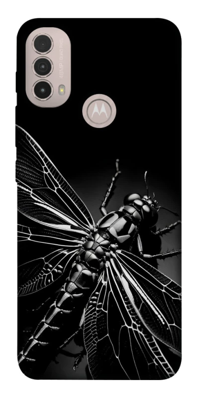 Чохол на Motorola Moto E40 Black dragonfly фото 1 з 1