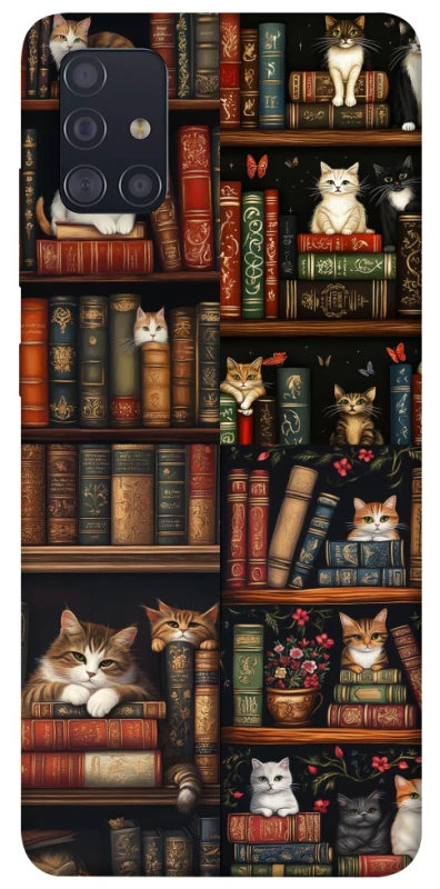 Чохол на Samsung Galaxy A51 Cats & Books фото 1 з 1