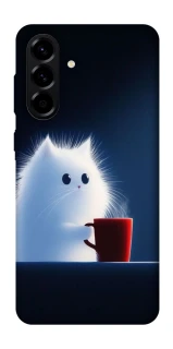 Чехол на Samsung Galaxy A57 5G Чехол кот с кофе фото 1 из 1