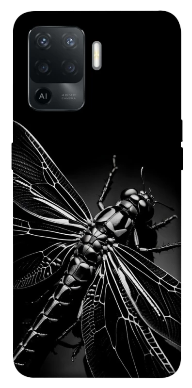 Чехол на Oppo Reno 5 Lite Black dragonfly фото 1 из 1