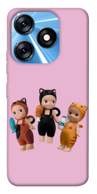 Чохол на TECNO Spark 10 Cat Cafe Trio фото 1 з 1