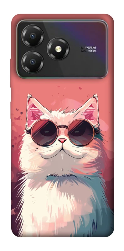 Чехол на ZTE Blade A36 Сat with glasses фото 1 из 1