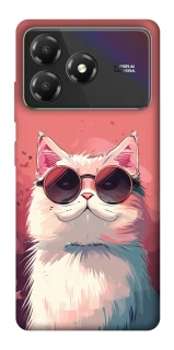 Чехол на ZTE Blade A36 Сat with glasses фото 1 из 1