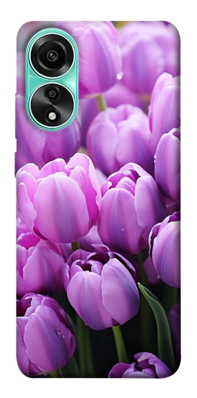 Чехол на Oppo A78 4G Фиолетовые тюльпаны фото 1 из 1
