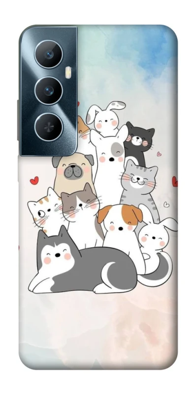 Чохол на Realme C65 4G Funny Pets ver.2 фото 1 з 1