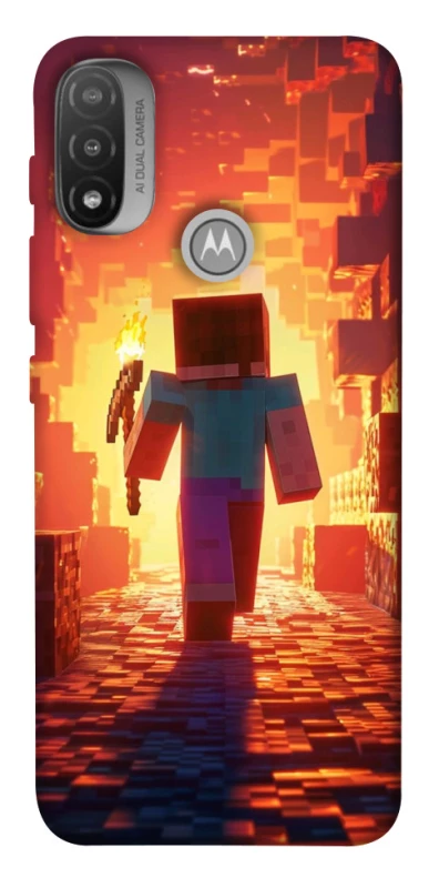 Чохол на Motorola Moto E20 Minecraft adventure фото 1 з 1