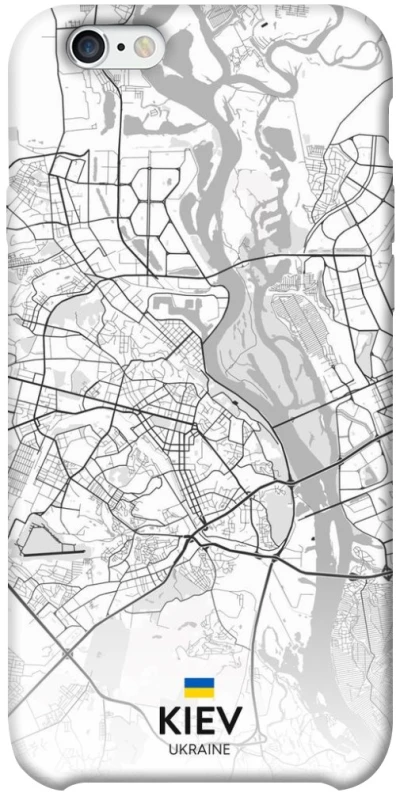 Чехол на Apple iPhone 6/6s plus (5.5") Kiev white map фото 1 из 1