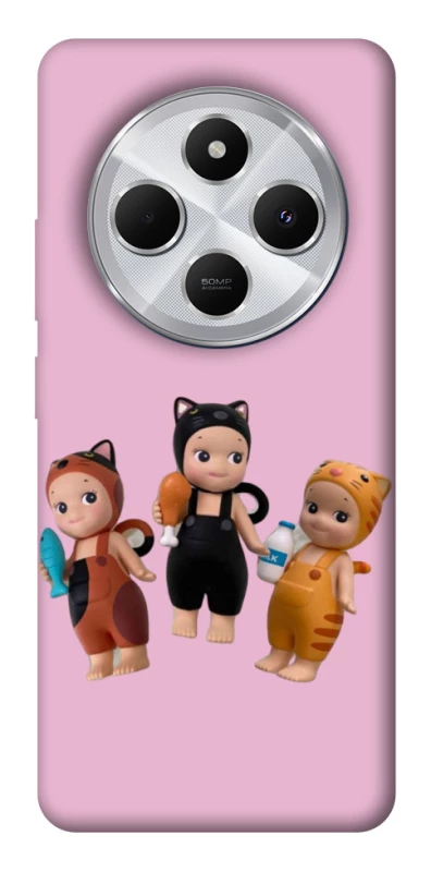 Чехол на Xiaomi Redmi 14C / Poco C75 Cat Cafe Trio фото 1 из 1