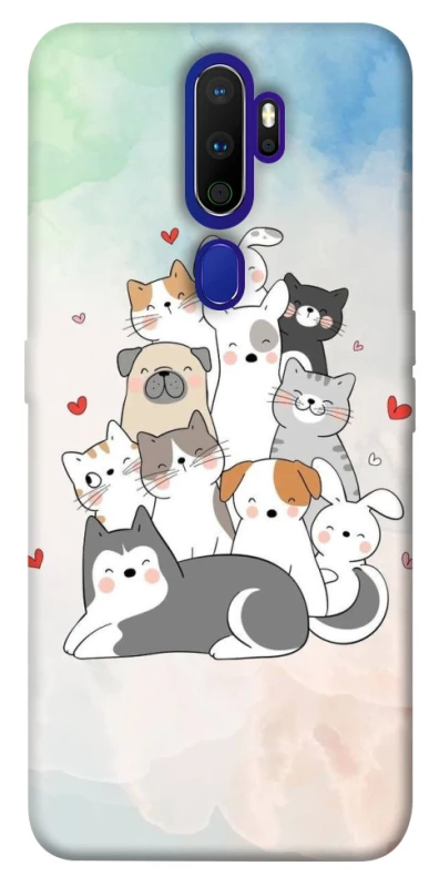 Чехол на Oppo A5 (2020) / Oppo A9 (2020) Funny Pets ver.2 фото 1 из 1