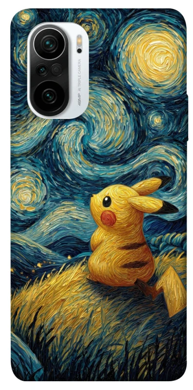 Чохол на Xiaomi Redmi K40 / K40 Pro / K40 Pro+ / Poco F3 Pikachu and Van Gogh фото 1 з 1