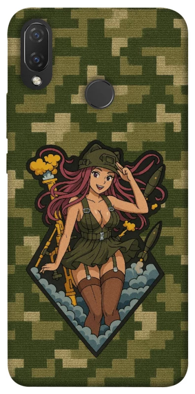 Чохол на Huawei P Smart+ (nova 3i) Military Waifu фото 1 з 1