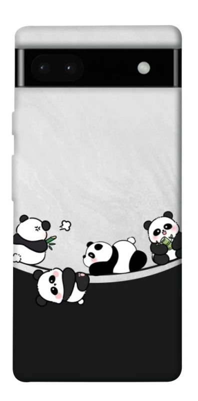 Чехол на Google Pixel 6a Four pandas фото 1 из 1