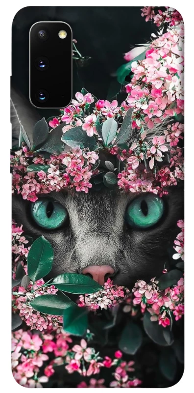 Чохол на Samsung Galaxy S20 Кіт в квітах фото 1 з 1