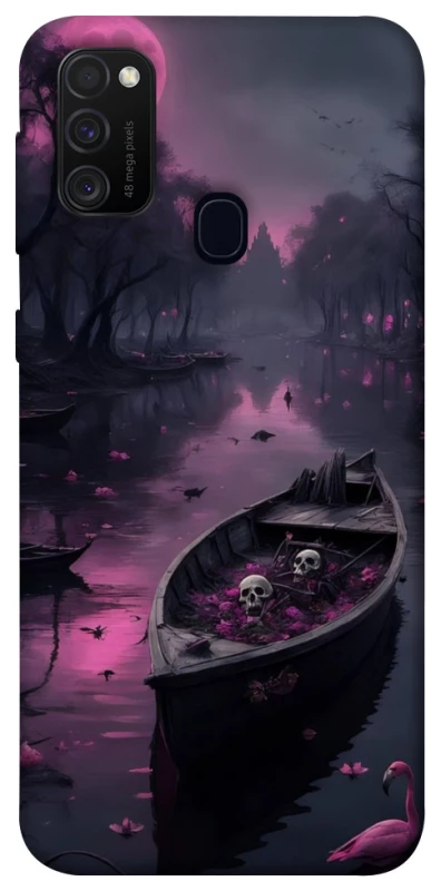 Чехол на Samsung Galaxy M30s / M21 Boat and flamingo фото 1 из 1