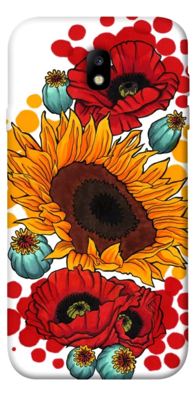 Чохол на Samsung J730 Galaxy J7 (2017) Соняшники та маки фото 1 з 1