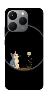 Чехол на Realme 15T Cat and flower фото 1 из 1