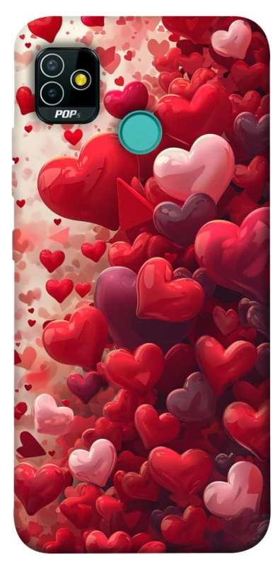 Чохол на TECNO POP 5 Many hearts фото 1 з 1