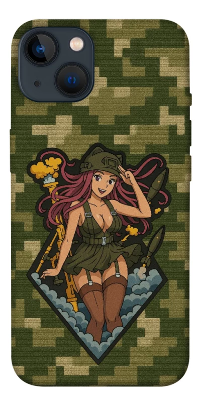 Чохол на Apple iPhone 13 (6.1") Military Waifu фото 1 з 1