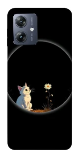 Чохол на Motorola Moto G54 Cat and flower фото 1 з 1