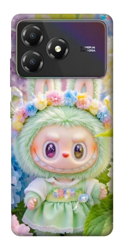 Чехол на ZTE Blade A36 Labubu & Flowers ver.2 фото 1 из 1