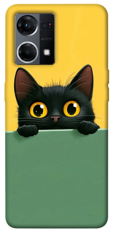 Чохол на Oppo Reno 7 4G Black cat v2 фото 1 з 1