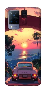 Чехол на Vivo V21 Porsche at sunset фото 1 из 1