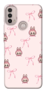 Чохол на Motorola Moto E40 Pink bows and Labubus фото 1 з 1