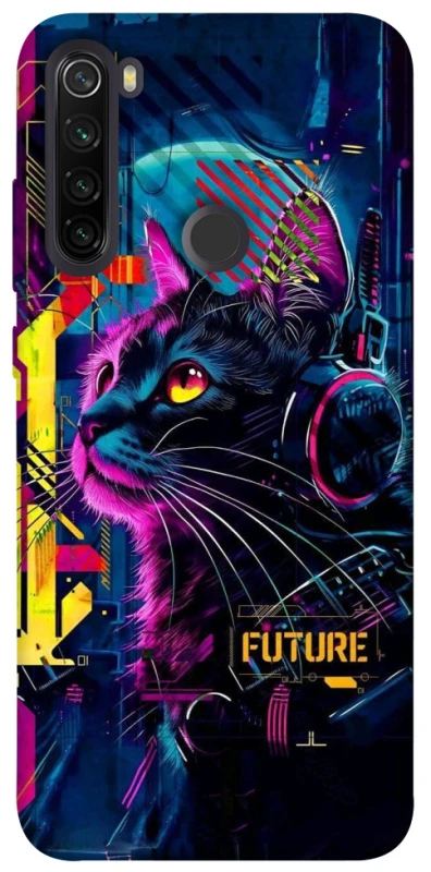 Чохол на Xiaomi Redmi Note 8T Cyber Cat v2 фото 1 з 1