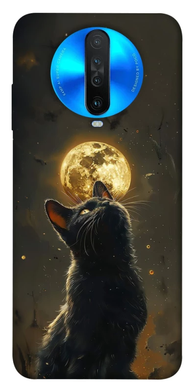 Чохол на Xiaomi Redmi K30 Кіт під місяцем v2 фото 1 з 1