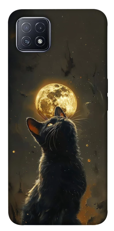 Чохол на Oppo A73 Кіт під місяцем v2 фото 1 з 1