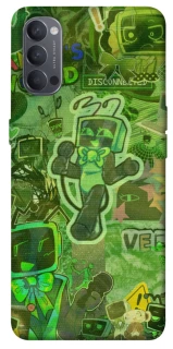 Чохол на Oppo Reno 4 Dandysworld tv green theme фото 1 з 1