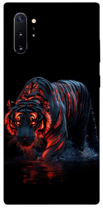 Чехол на Samsung Galaxy Note 10 Plus fire tiger фото 1 из 1