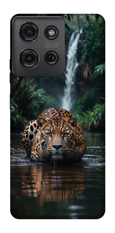 Чохол на Motorola Moto G75 Leopard in water фото 1 з 1