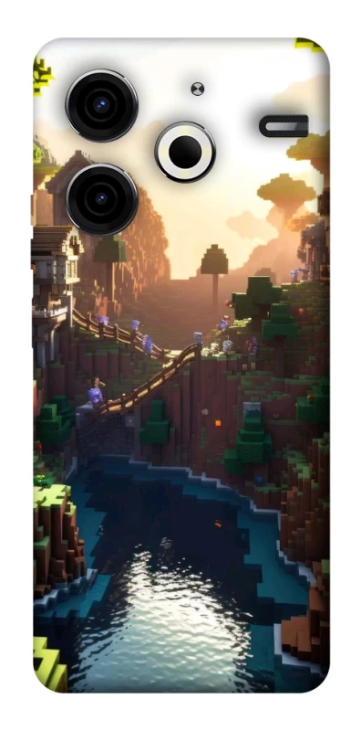 Чохол на TECNO Pova 6 Neo (LI6) Minecraft sunset фото 1 з 1