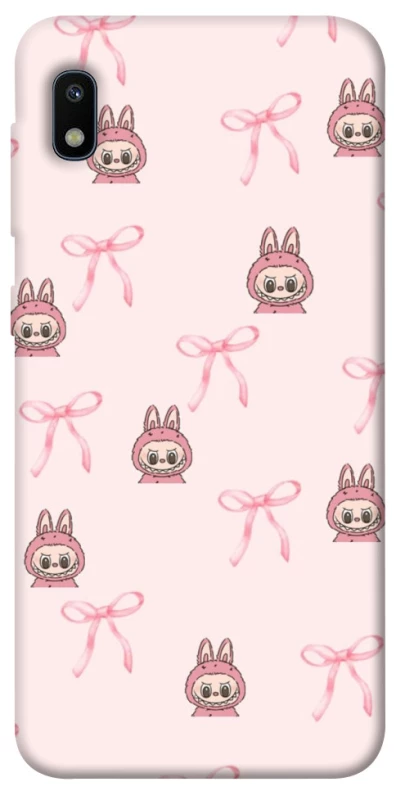 Чохол на Samsung Galaxy A10 (A105F) Pink bows and Labubus фото 1 з 1