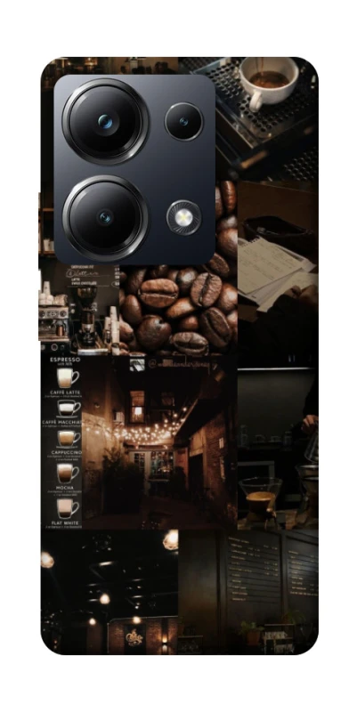 Чохол на Xiaomi Poco M6 Pro 4G Coffee collage ver.1 фото 1 з 1