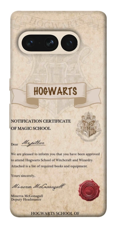 Чехол на Google Pixel 7 Pro The Hogwarts acceptance letter фото 1 из 1