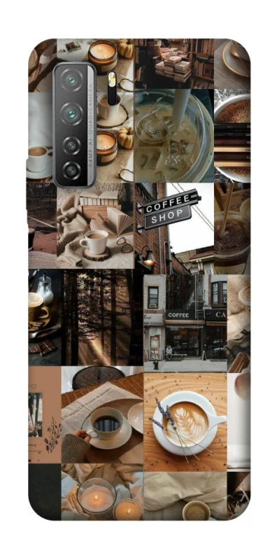Чохол на Huawei Nova 7 SE Coffee collage ver.3 фото 1 з 1