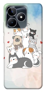 Чохол на Realme C53 Funny Pets ver.2 фото 1 з 1